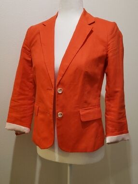 Banana Republic Reddish Orange Blazer, Women's Size 0